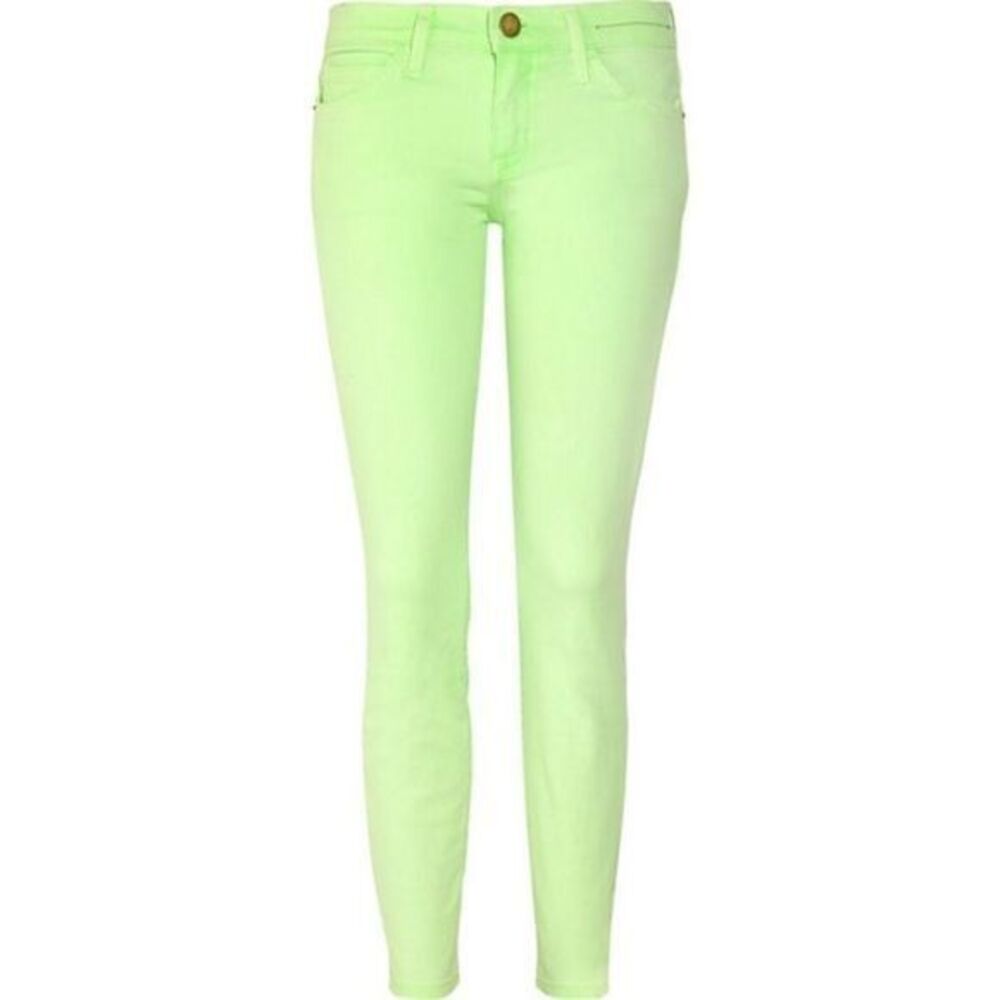 Current Elliot stiletto neon skinny jeans 29
